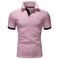 Men&#39;s Slim Fit Polo Shirt with Unique Patchwork Design