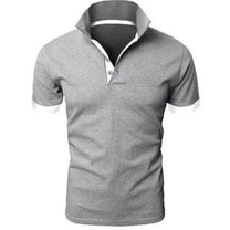 Men&#39;s Slim Fit Polo Shirt with Unique Patchwork Design