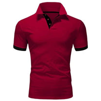 Men&#39;s Slim Fit Polo Shirt with Unique Patchwork Design