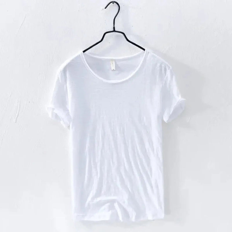 Men&#39;s Slim Fit Rolled Sleeve Crew Neck T-Shirt