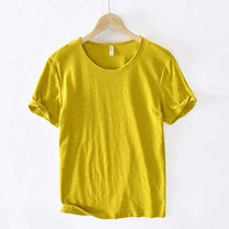 Men&#39;s Slim Fit Rolled Sleeve Crew Neck T-Shirt