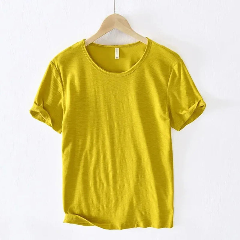Men&#39;s Slim Fit Rolled Sleeve Crew Neck T-Shirt
