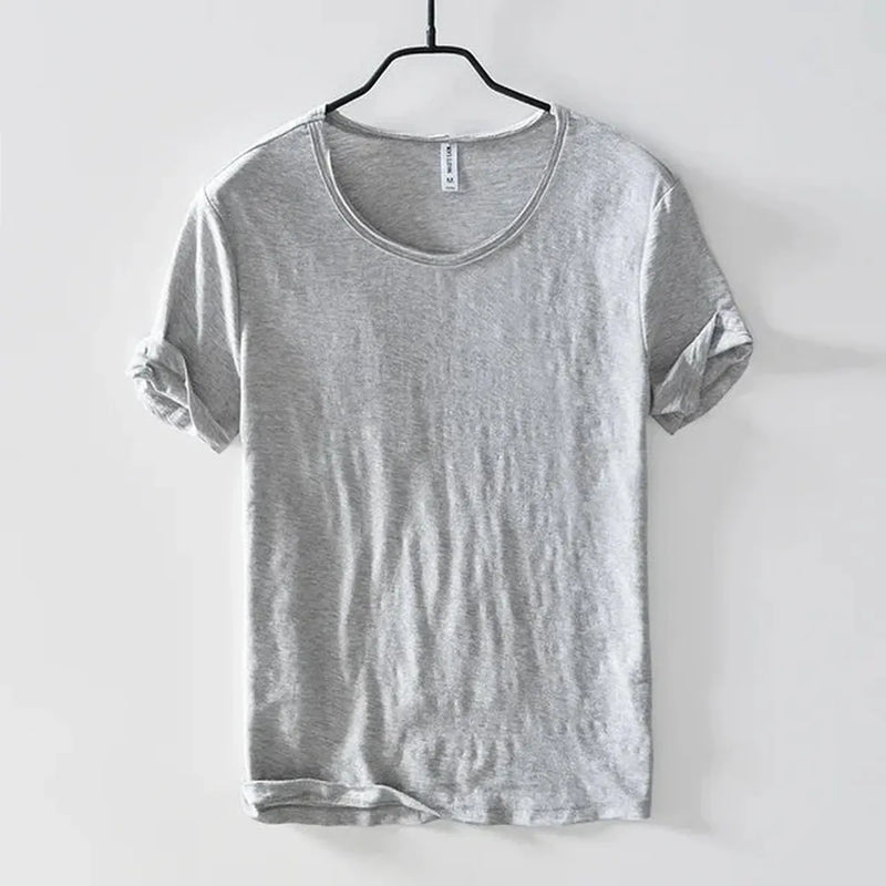 Men&#39;s Slim Fit Rolled Sleeve Crew Neck T-Shirt