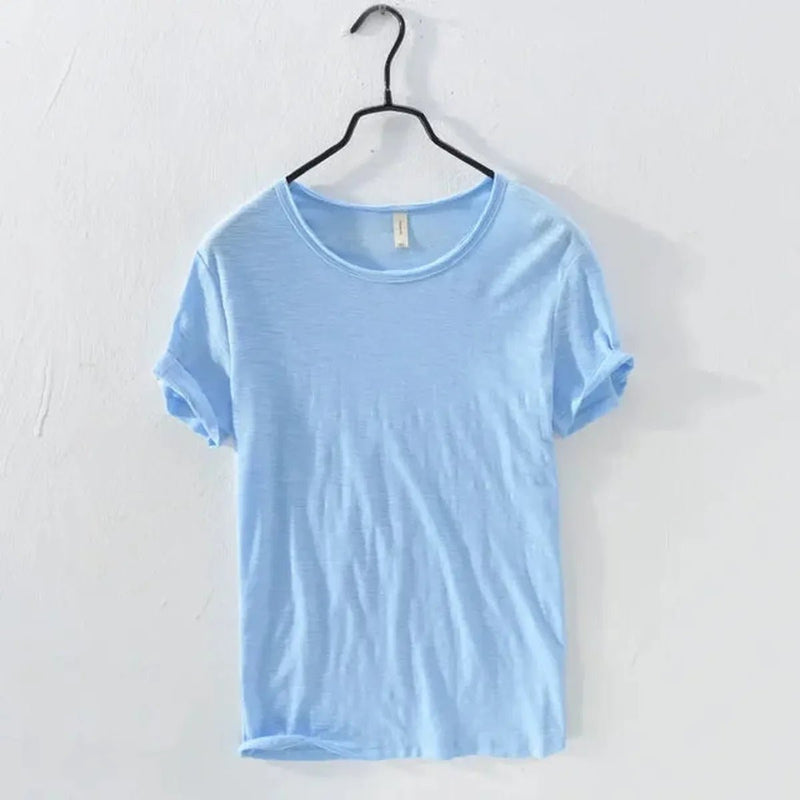 Men&#39;s Slim Fit Rolled Sleeve Crew Neck T-Shirt