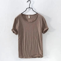 Men&#39;s Slim Fit Rolled Sleeve Crew Neck T-Shirt