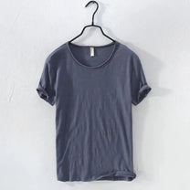 Men&#39;s Slim Fit Rolled Sleeve Crew Neck T-Shirt