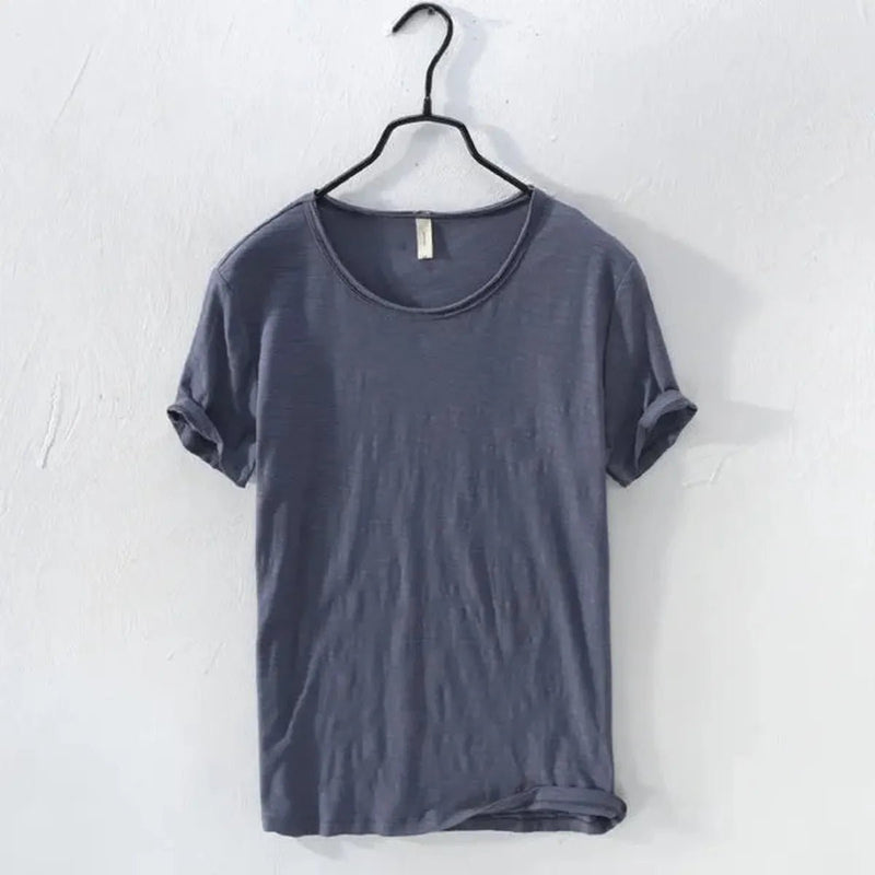 Men&#39;s Slim Fit Rolled Sleeve Crew Neck T-Shirt