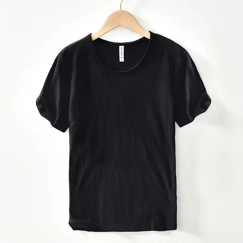 Men&#39;s Slim Fit Rolled Sleeve Crew Neck T-Shirt