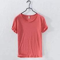Men&#39;s Slim Fit Rolled Sleeve Crew Neck T-Shirt
