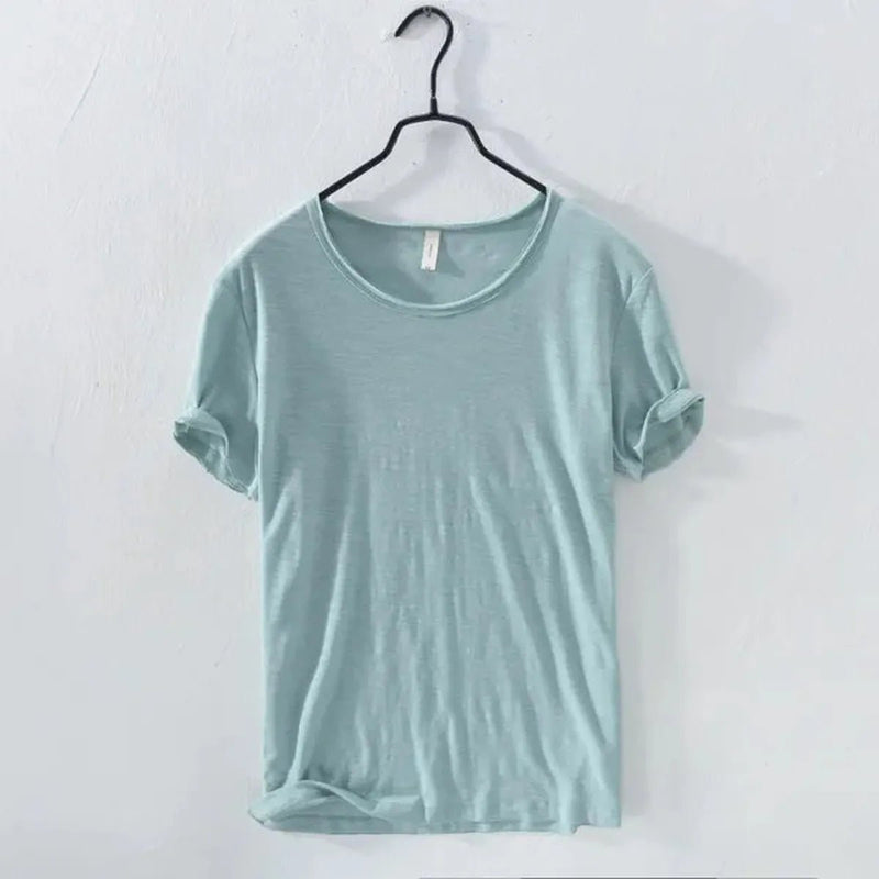 Men&#39;s Slim Fit Rolled Sleeve Crew Neck T-Shirt