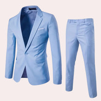 Men&#39;s Slim-Fit Suit with Blazer and Trousers