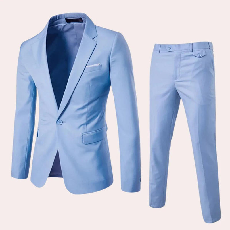 Men&#39;s Slim-Fit Suit with Blazer and Trousers