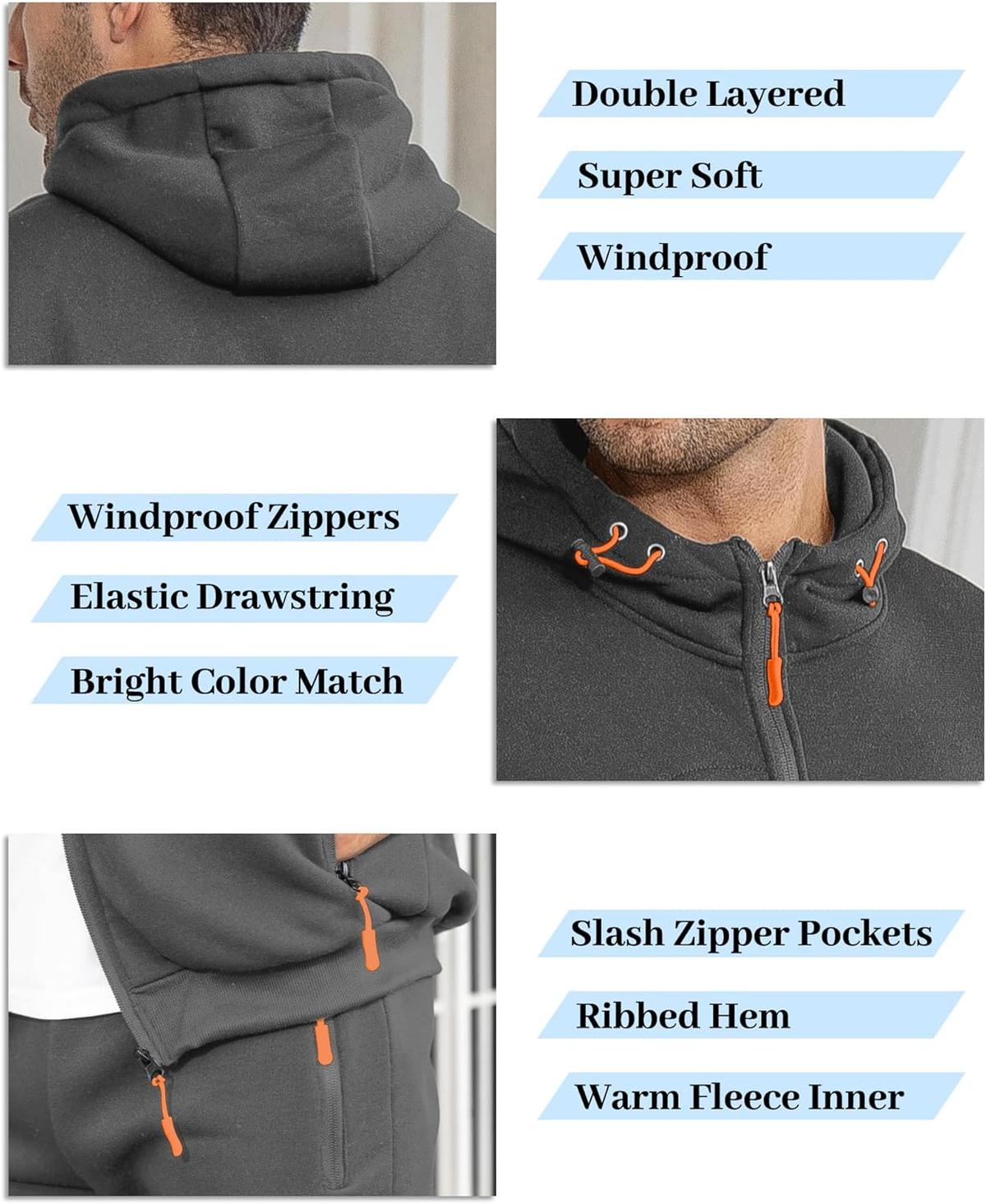 Men&#39;s Slim-Fit Tracksuit Set With Pullover And Pants