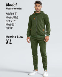 Men&#39;s Slim-Fit Tracksuit Set With Pullover And Pants