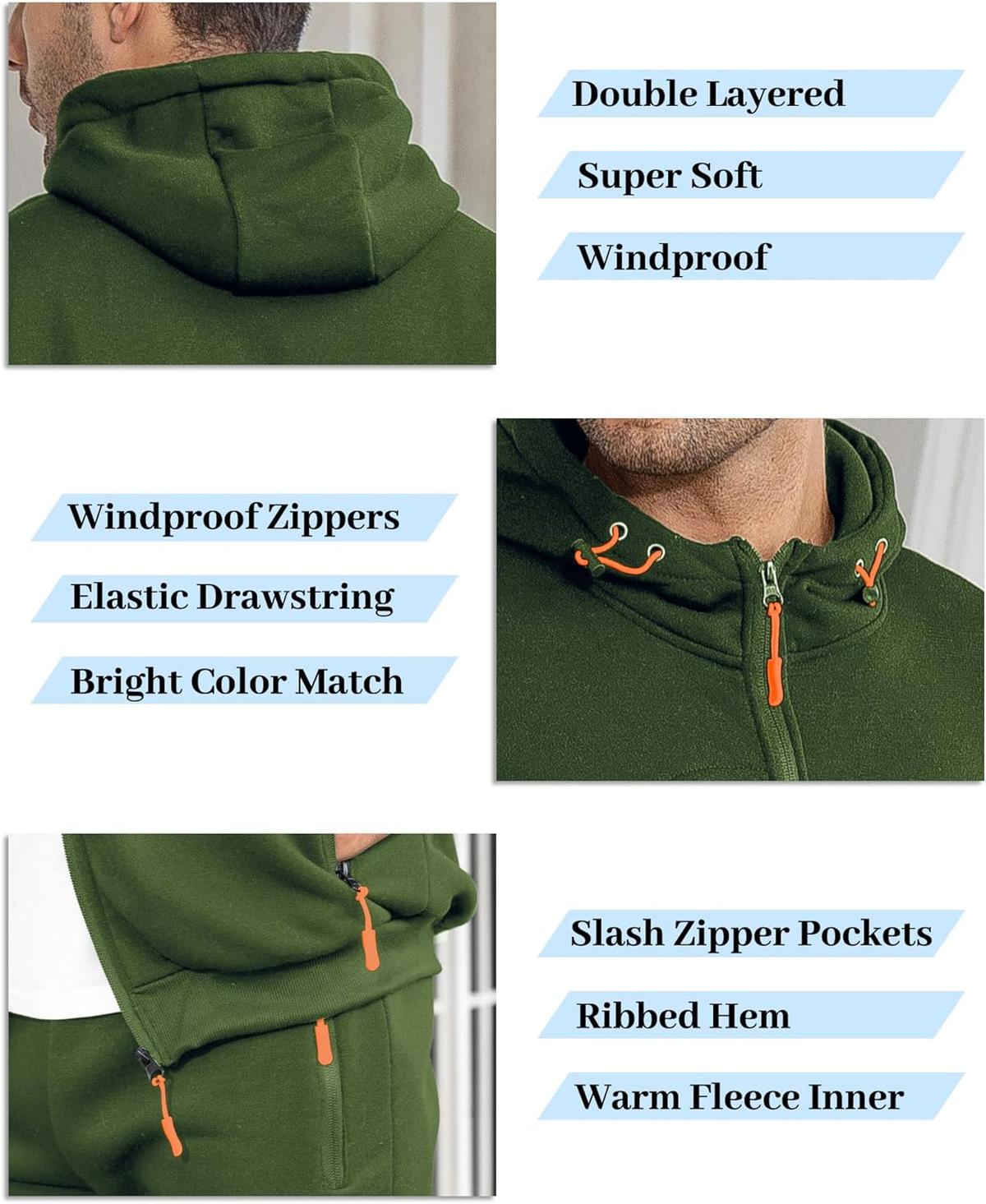 Men&#39;s Slim-Fit Tracksuit Set With Pullover And Pants