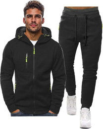 Men&#39;s Slim-Fit Tracksuit Set With Pullover And Pants