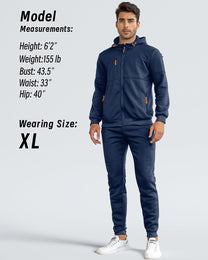 Men&#39;s Slim-Fit Tracksuit Set With Pullover And Pants