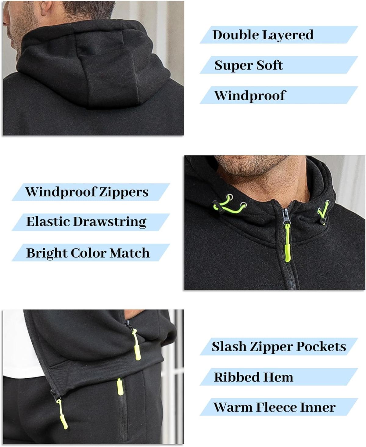 Men&#39;s Slim-Fit Tracksuit Set With Pullover And Pants
