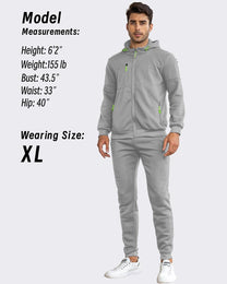 Men&#39;s Slim-Fit Tracksuit Set With Pullover And Pants