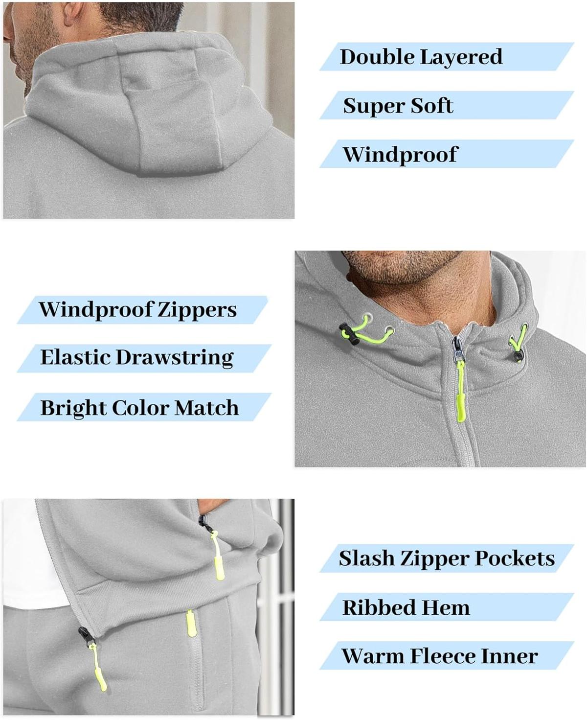 Men&#39;s Slim-Fit Tracksuit Set With Pullover And Pants