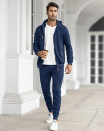 Men&#39;s Slim-Fit Tracksuit Set With Pullover And Pants