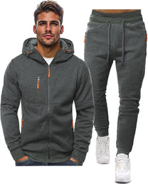 Men&#39;s Slim-Fit Tracksuit Set With Pullover And Pants