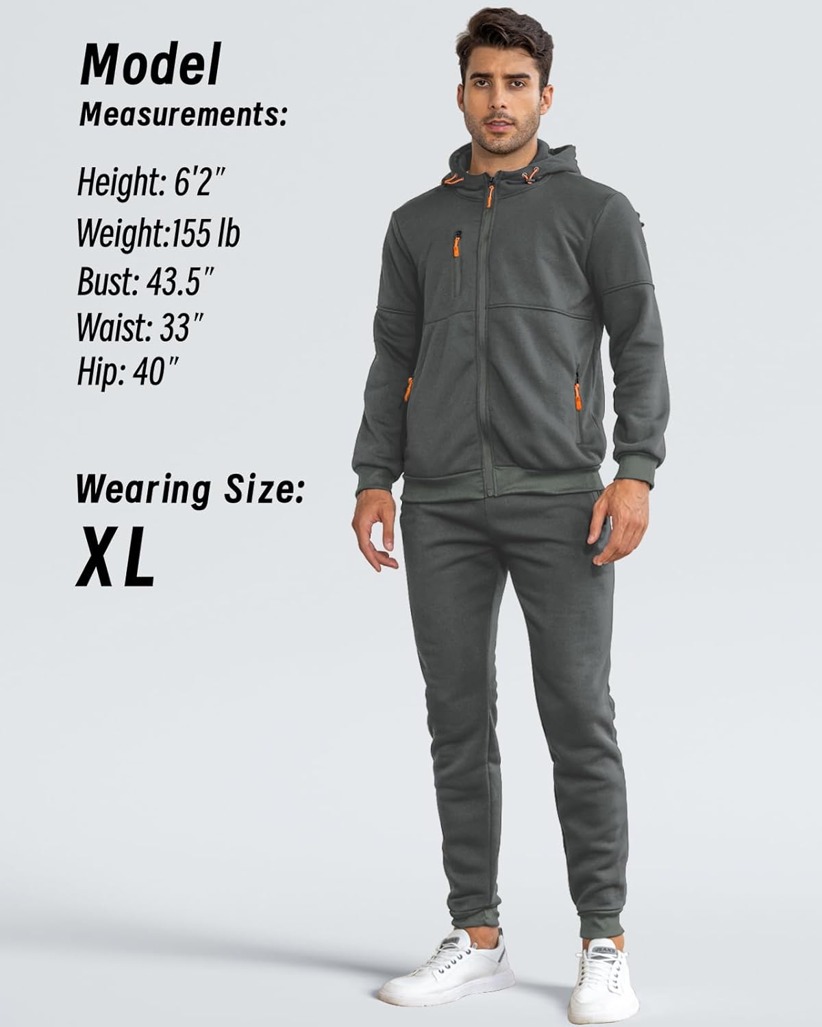 Men&#39;s Slim-Fit Tracksuit Set With Pullover And Pants