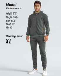 Men&#39;s Slim-Fit Tracksuit Set With Pullover And Pants