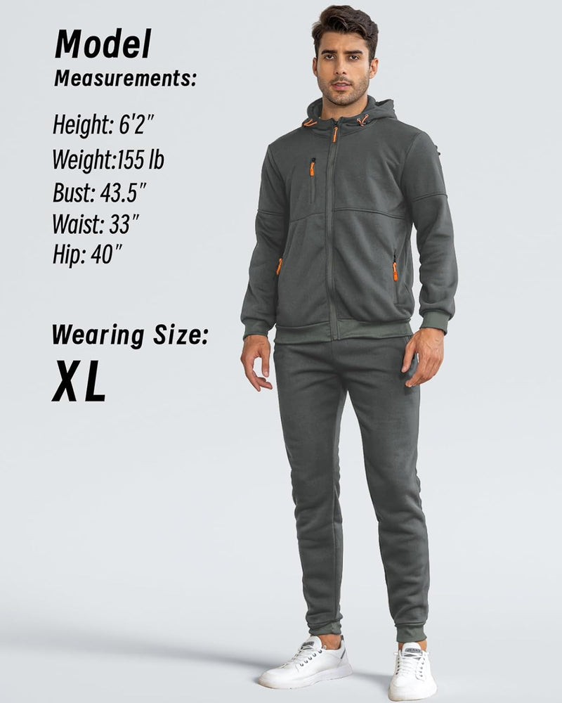 Men&#39;s Slim-Fit Tracksuit Set With Pullover And Pants