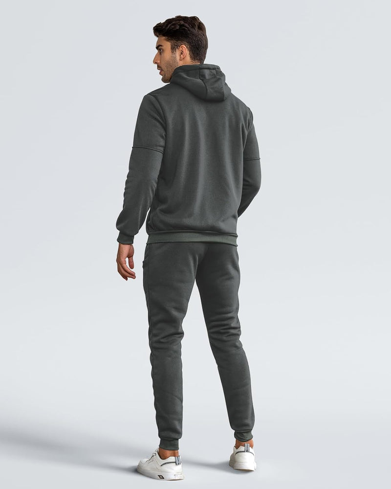 Men&#39;s Slim-Fit Tracksuit Set With Pullover And Pants