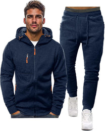 Men&#39;s Slim-Fit Tracksuit Set With Pullover And Pants