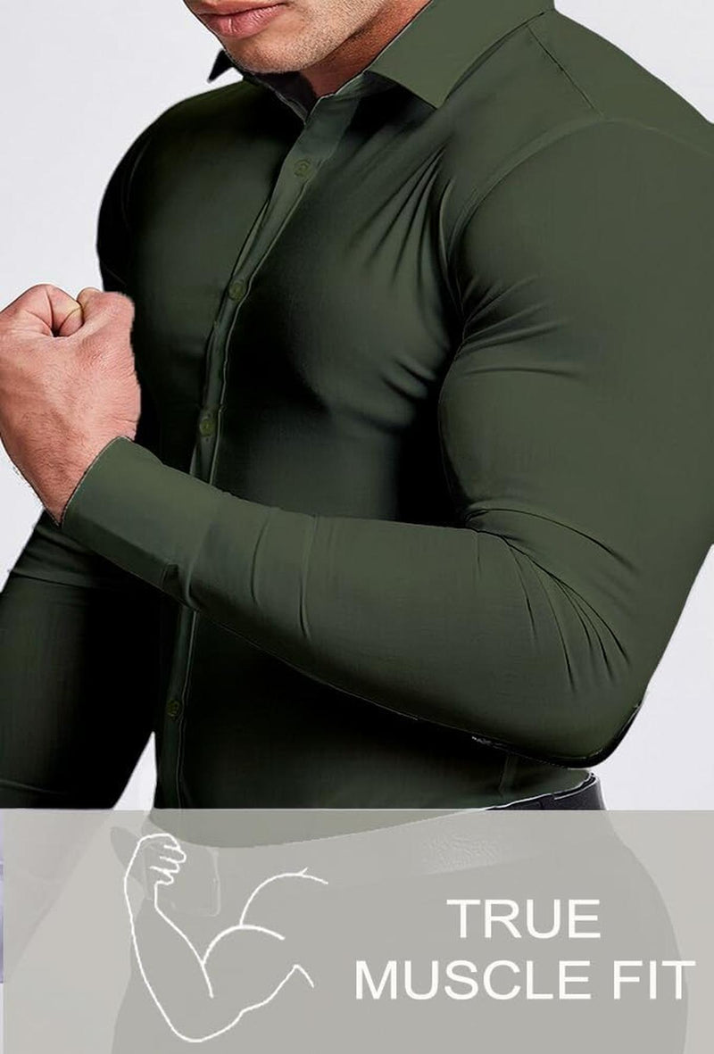 Men&#39;s Slim-Fit Wrinkle-Free Stretch Shirt