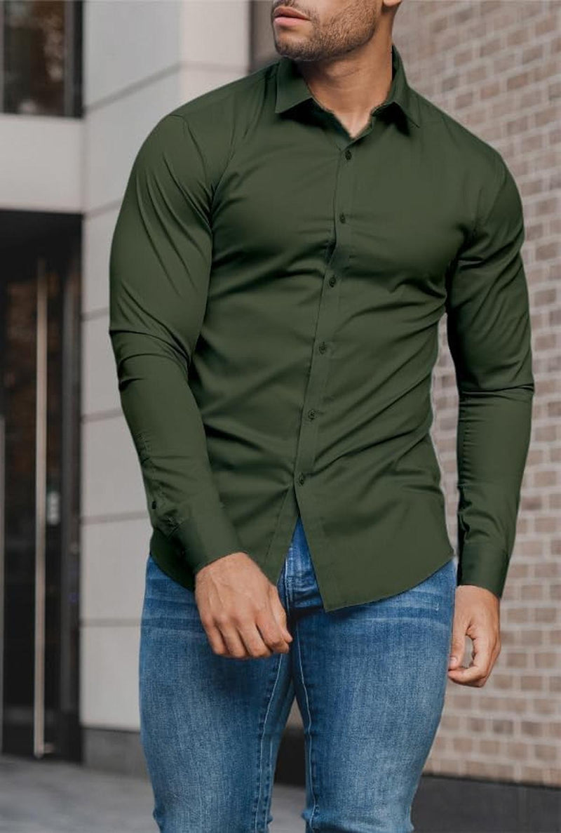 Men&#39;s Slim-Fit Wrinkle-Free Stretch Shirt