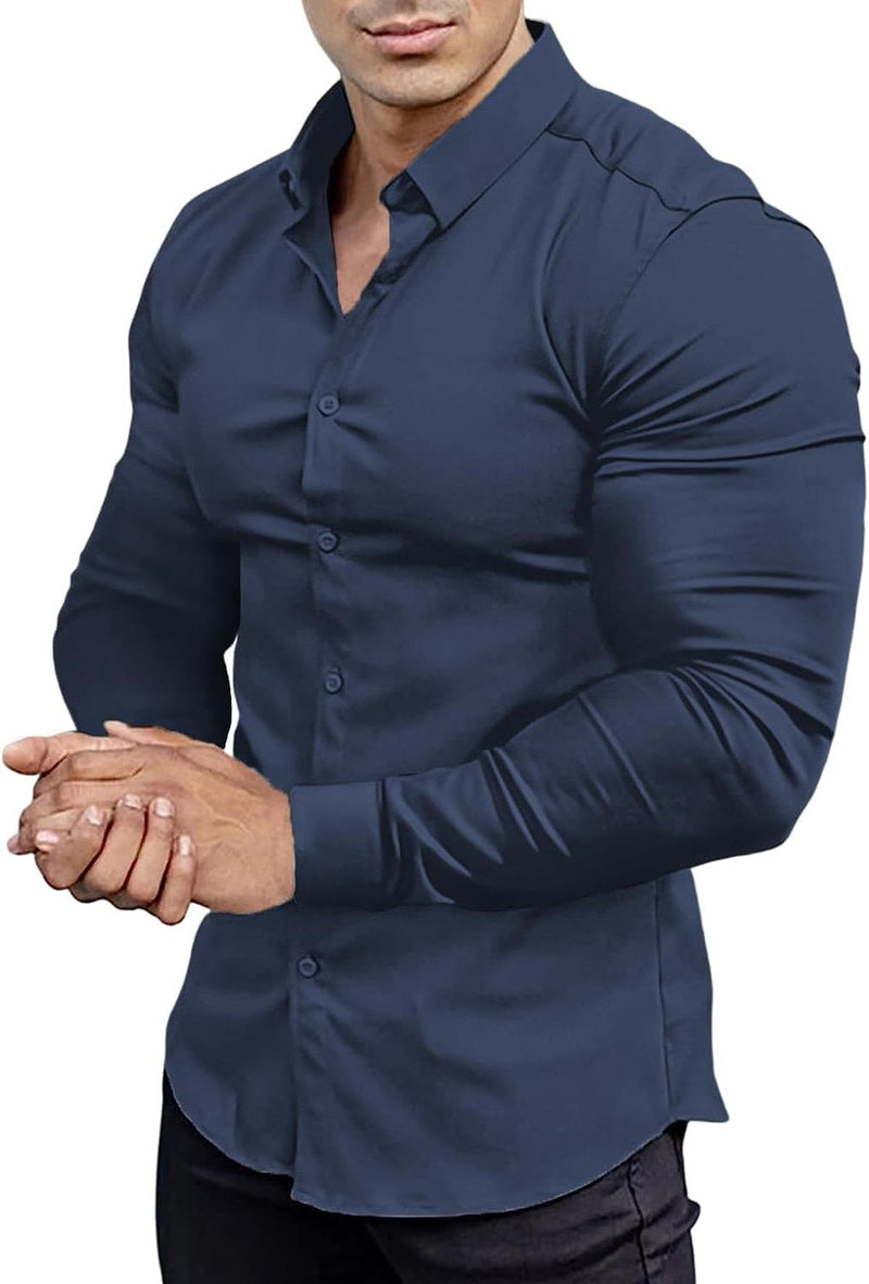 Men&#39;s Slim-Fit Wrinkle-Free Stretch Shirt