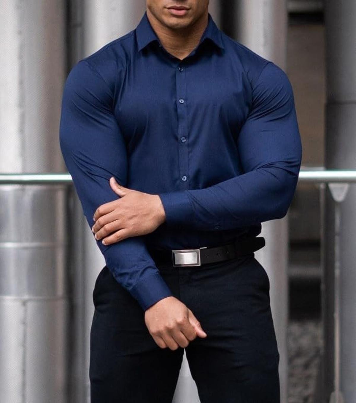 Men&#39;s Slim-Fit Wrinkle-Free Stretch Shirt
