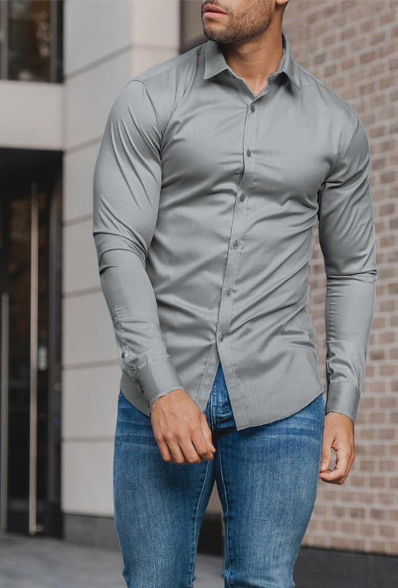 Men&#39;s Slim-Fit Wrinkle-Free Stretch Shirt
