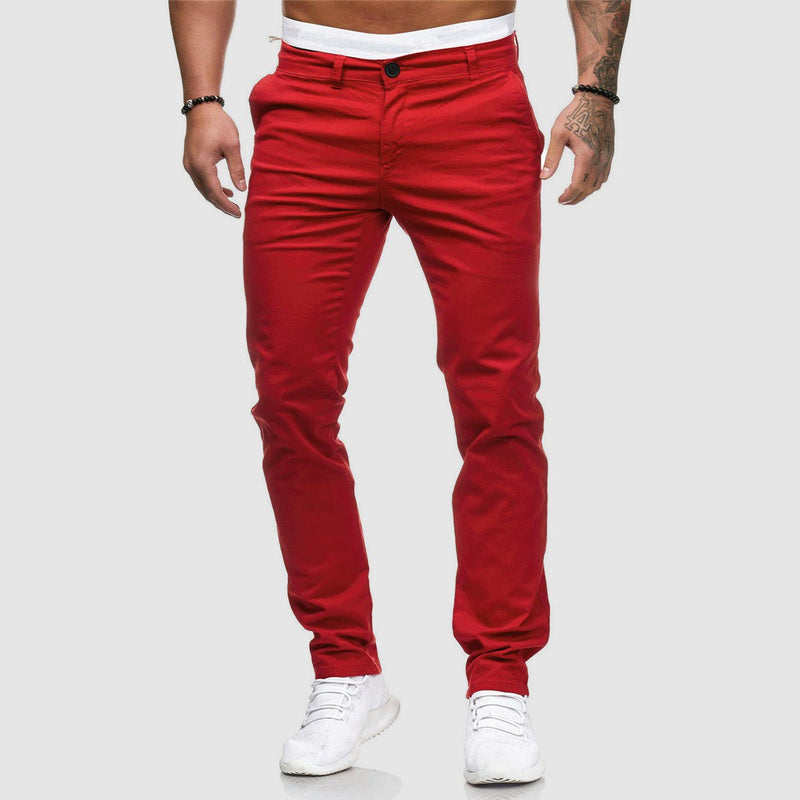 Men&#39;s Slim Straight Leg Casual Pants