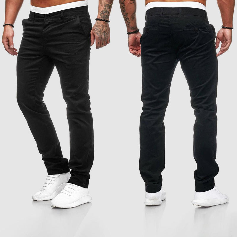 Men&#39;s Slim Straight Leg Casual Pants