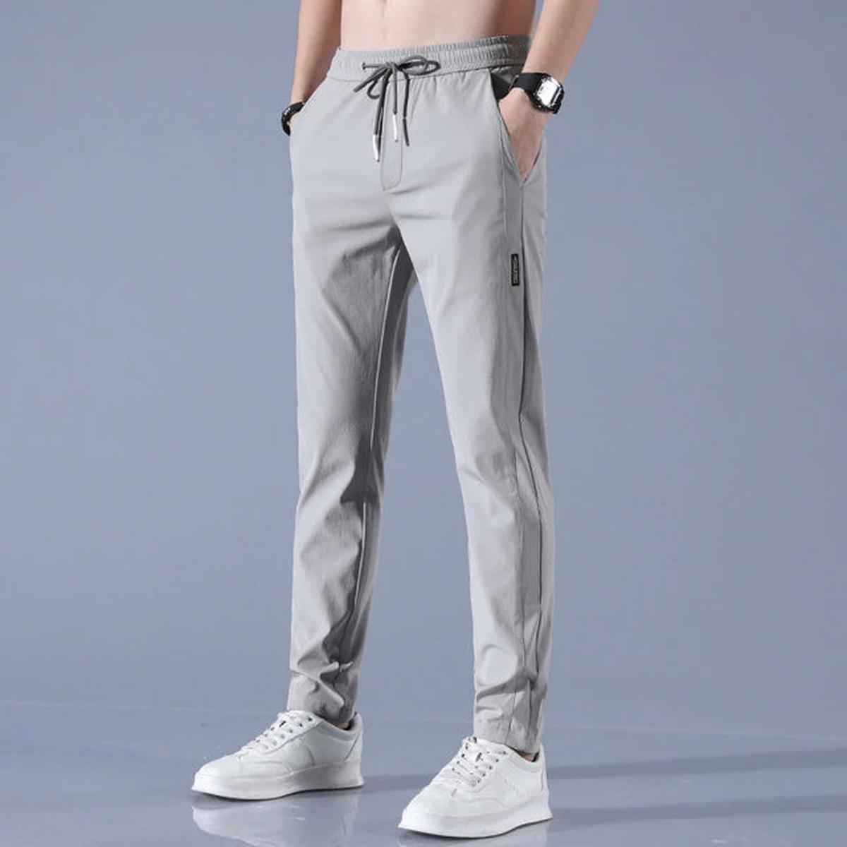 Men&#39;s Slim Tapered Jogger Pants With Pockets