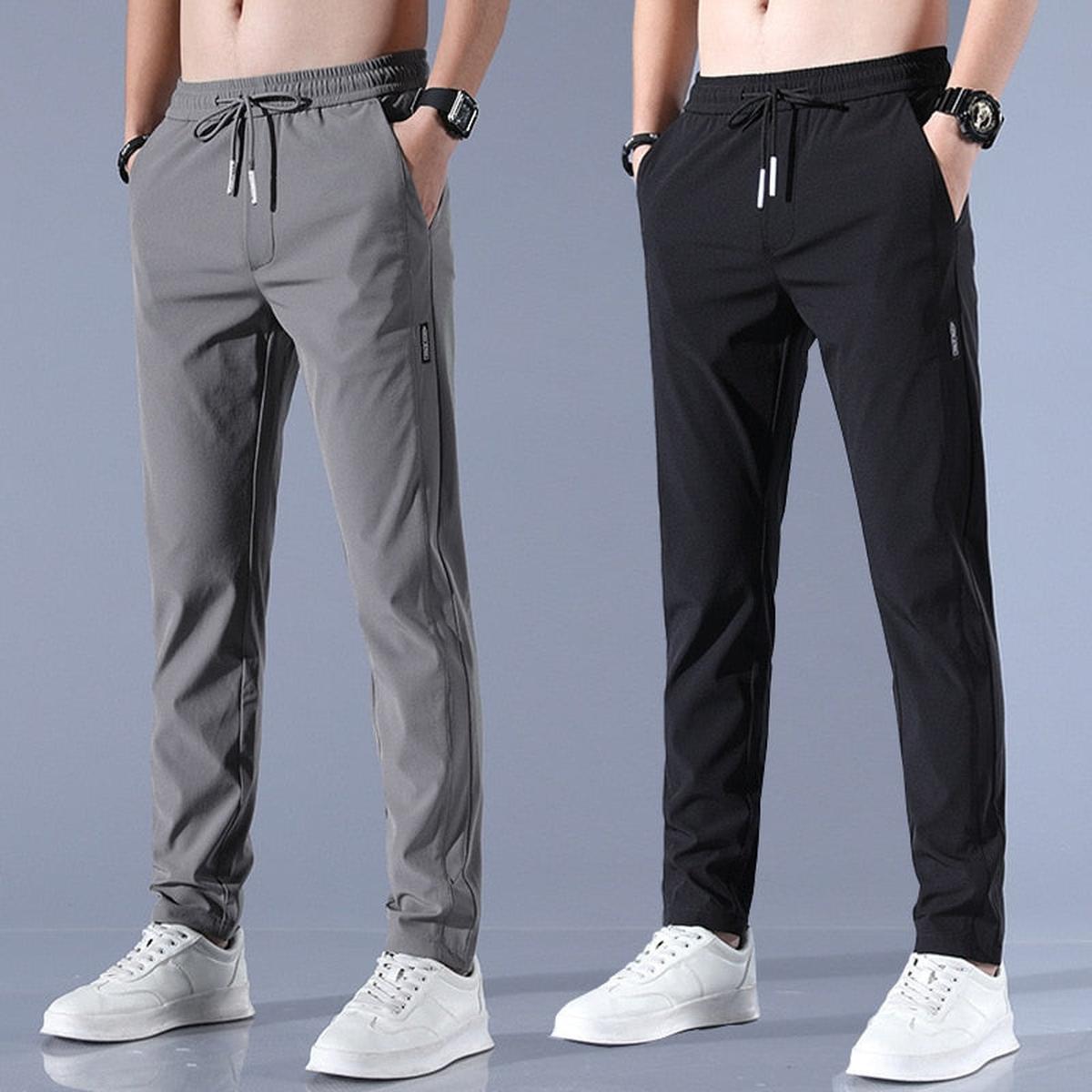 Men&#39;s Slim Tapered Jogger Pants With Pockets