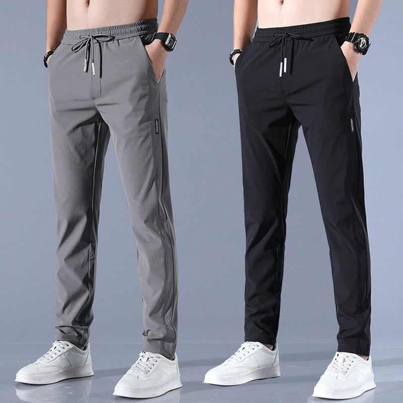 Men&#39;s Slim Tapered Jogger Pants With Pockets