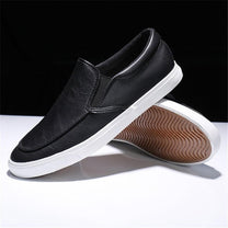 Men&#39;s Slip-On PU Leather Sneakers with Non-Slip Sole