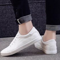 Men&#39;s Slip-On PU Leather Sneakers with Non-Slip Sole