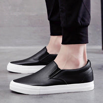 Men&#39;s Slip-On PU Leather Sneakers with Non-Slip Sole