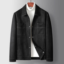 Men&#39;s Snap Button Lapel Jacket