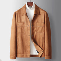 Men&#39;s Snap Button Lapel Jacket