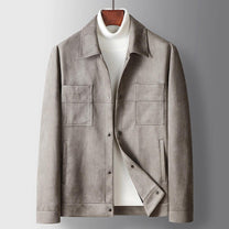 Men&#39;s Snap Button Lapel Jacket