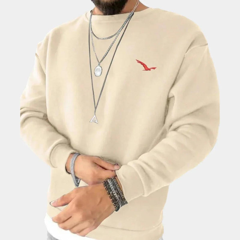 Men&#39;s Soft Cotton Blend Sweater with Relaxed Fit