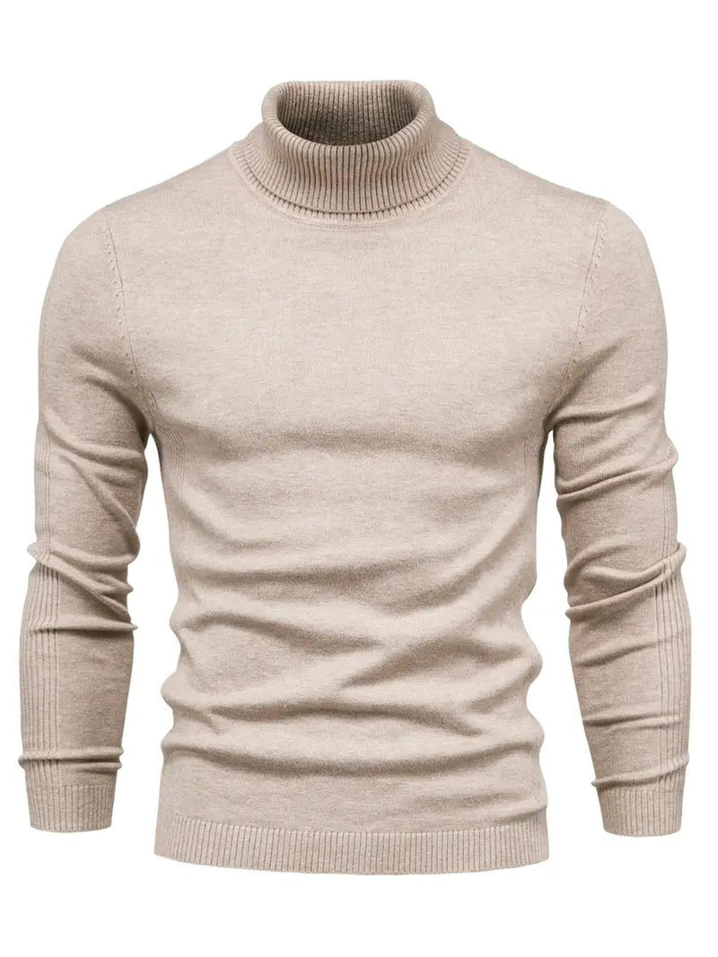 Men&#39;s Soft Knit Slim Fit Turtleneck Sweater