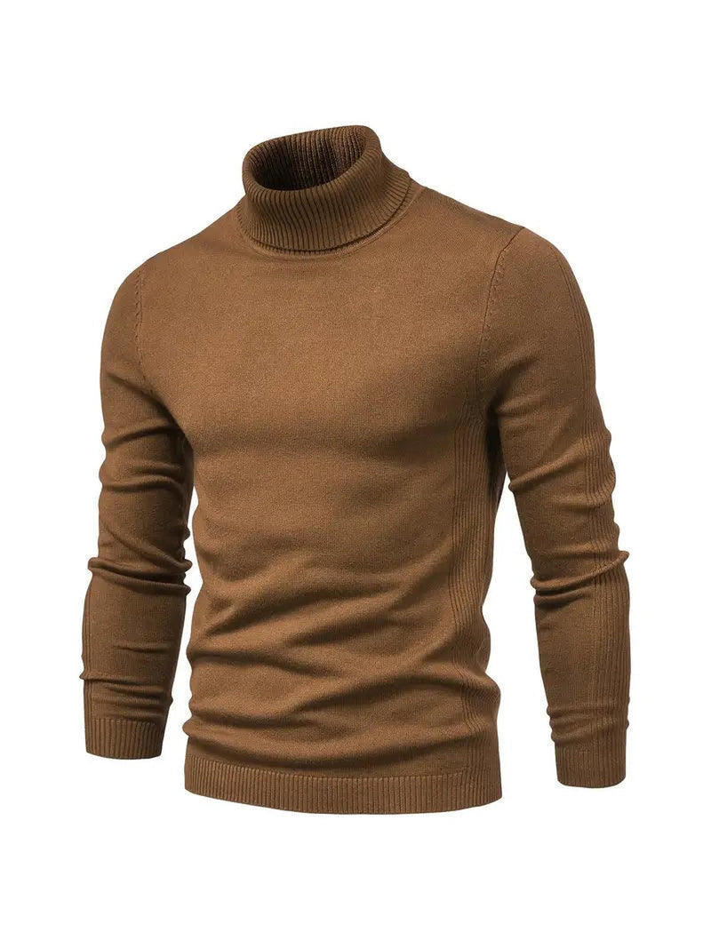 Men&#39;s Soft Knit Slim Fit Turtleneck Sweater